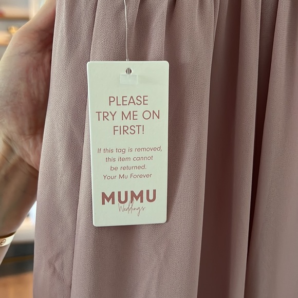 Show Me Your Mumu June Maxi Dress ~ Neutral Mauve Chiffon size Small - Picture 4 of 5